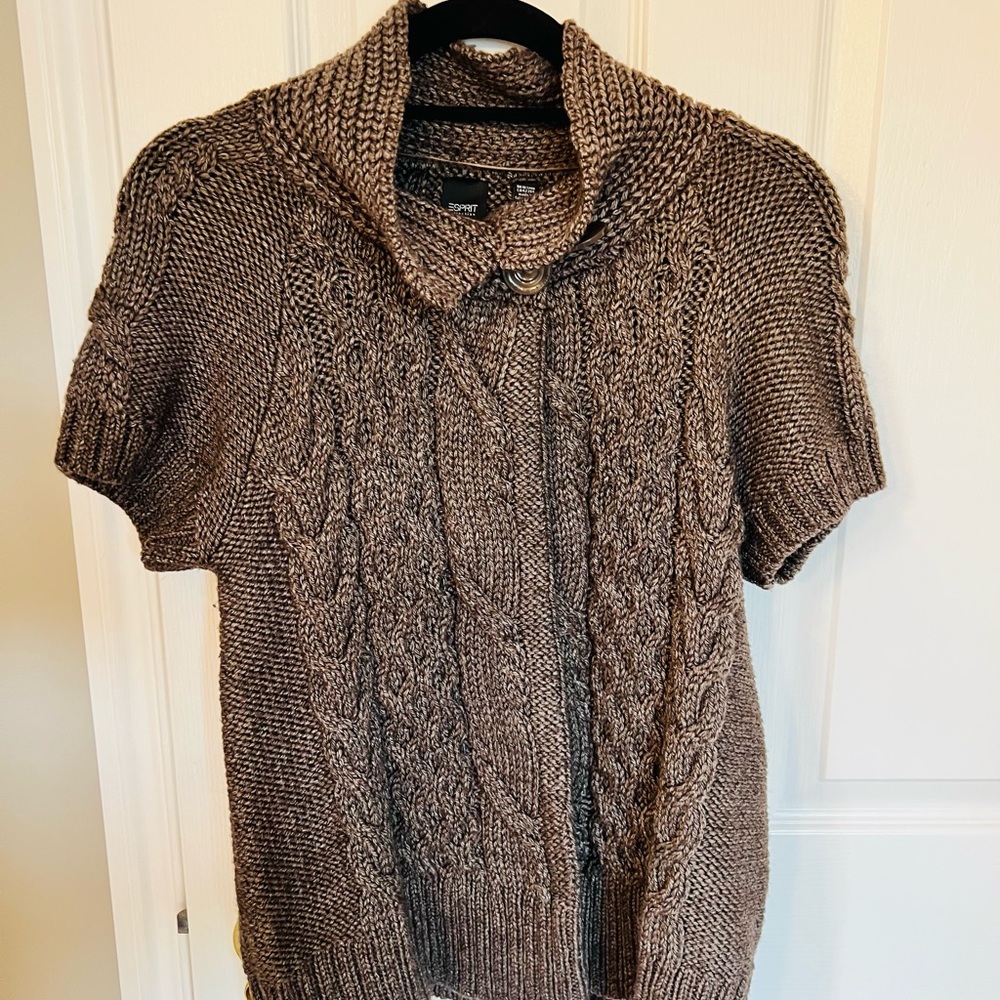 Women's Brown Cable Knit Sweater